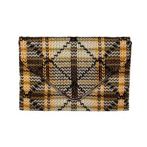 BCBGeneration (BCBG) Oversized Envelope Woven Straw 12" Wide Bag Purse Clutch